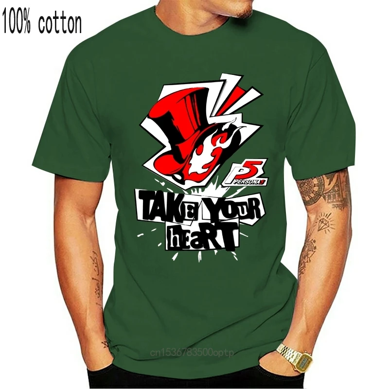 Новинка Мужская футболка Persona 5 потрясающий Джокер Классическая игра стильная