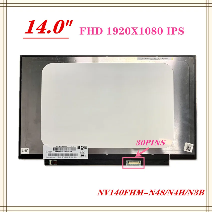 

Короткий 15,6-дюймовый IPS-экран для ноутбука, LCD-экран, NV140FHM-N48 4K, 3B, LP140WF8-SPR1 EAB, N140HAC-EAC 14,0*1920, eDP