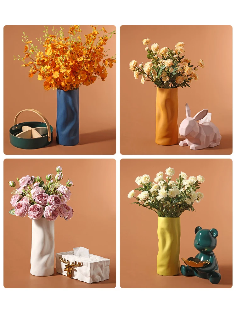 

Creative ceramic vase flower vase for living room decoration color vase entrance TV cabinet desktop home decoration ornaments