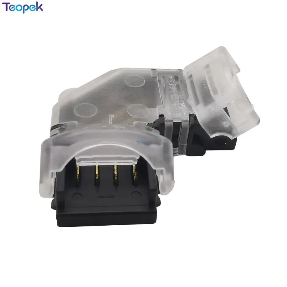 10pcs RGB 4 pin Corner LED Connector L Shape For Cnnecting Right Angle 10mm 5050 Strip Light Color Easy install | Обустройство дома