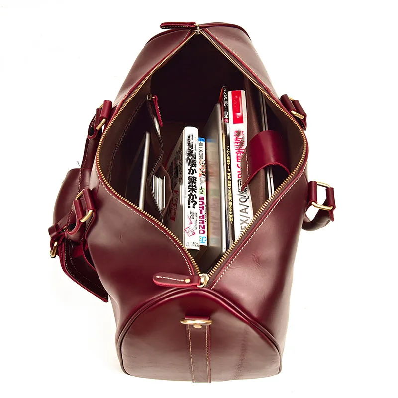 Дорожная сумка из натуральной кожи большой объем модная мужская и женская