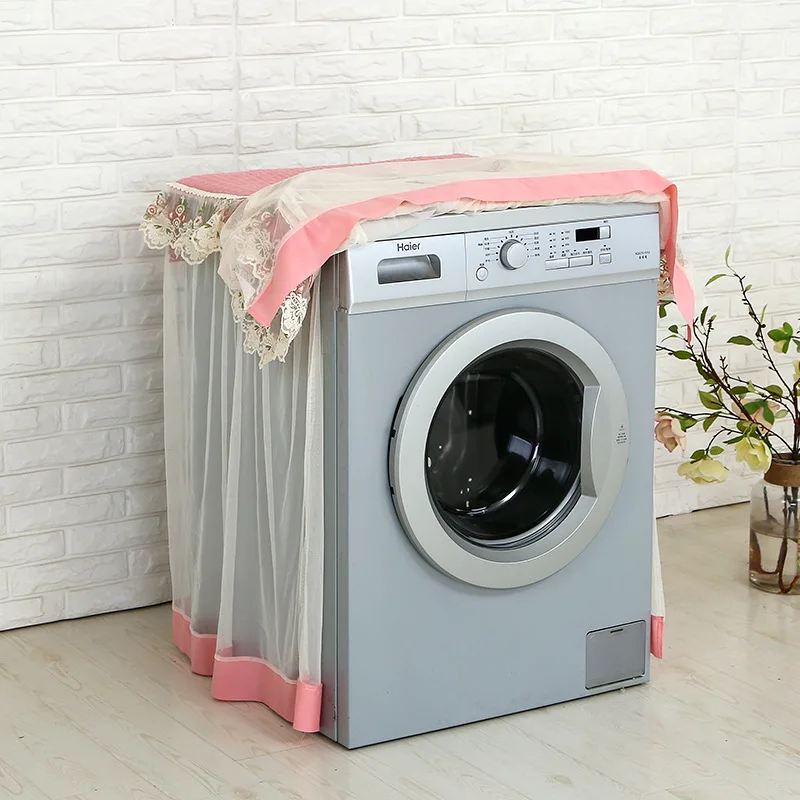 

Lace lace floral washing machine dust cover protects the front durable and soft household moisture-proof cover CY53021