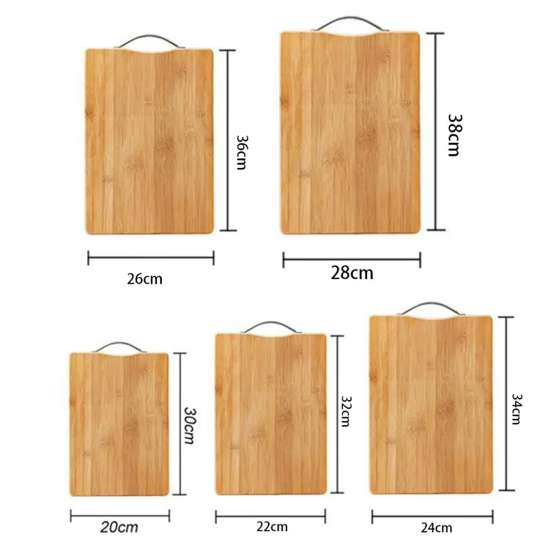 

Kitchen Chopping Board Wooden Vegetable Fruits Outdoor Camping Food Cutting Board Bamboo Rectangle Meats Cutting Board