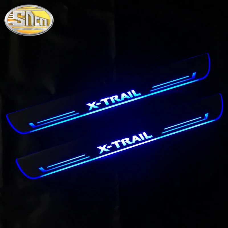Световая педаль SNCN Автомобильный светодиодный дверной порог для Nissan X-trail T32 2013-2020