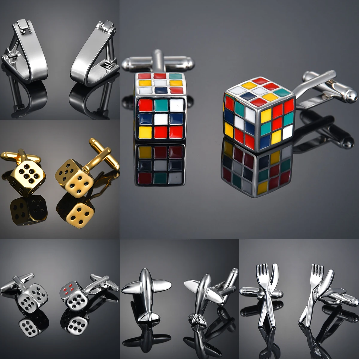 

Fashion Men's Cufflinks Coppper Rubik's Cube Plane Business Cufflinks For Gentlemen Cuff Links Hand Engraving Men Jewelry Gifts