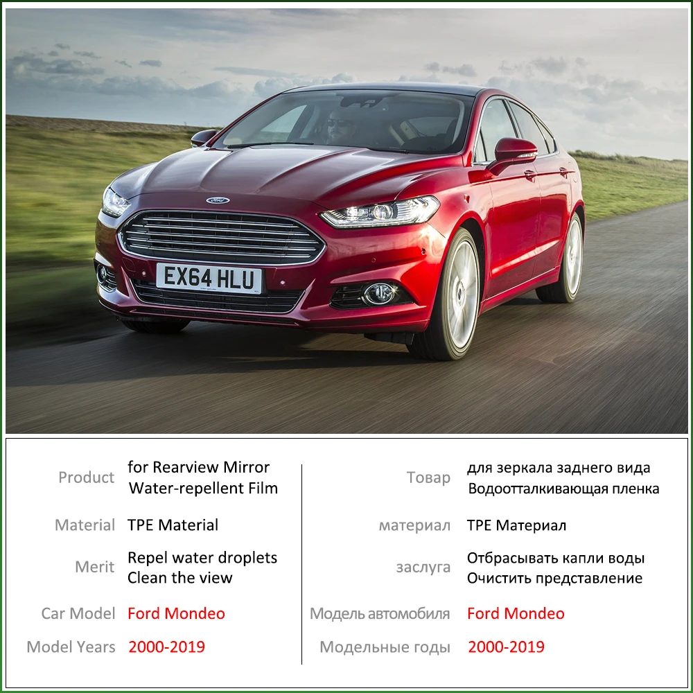 Для Ford Mondeo mk3 mk4 mk5 Fusion 2000~ полное покрытие Зеркало заднего вида непромокаемые Анти-противотуманная пленка аксессуары 2004 2006