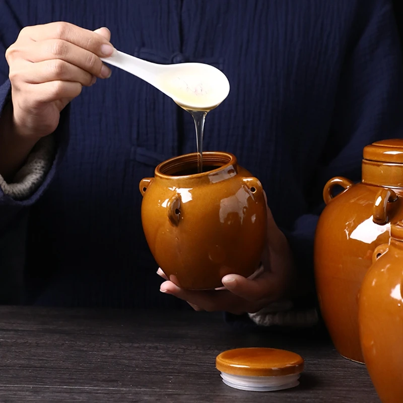 Ретро Стиль керамический Чай банка для меда маринованный кислой капусты капуста