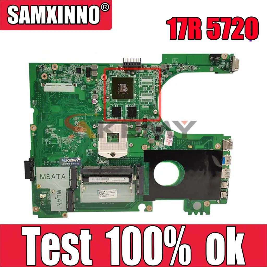 

Original Laptop motherboard For DELL Inspiron 17R 5720 N7720 SLJ8C Mainboard CN-01040N N13P-GV-B-A2 DA0R09MB6H1 for 7720 072P0M