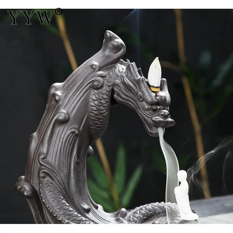 

Waterfall Incense Burner Holder Dragon Backflow Incense Burner Reflux Aroma Burner Incense Waterfall Aroma Smoke Burner