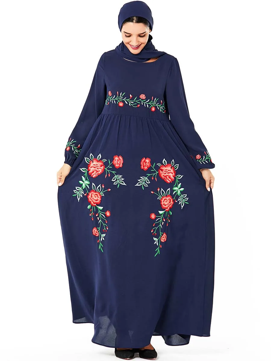BNSQ мусульманское женское платье хиджаб с длинным рукавом макси abaya jalabiya брикет