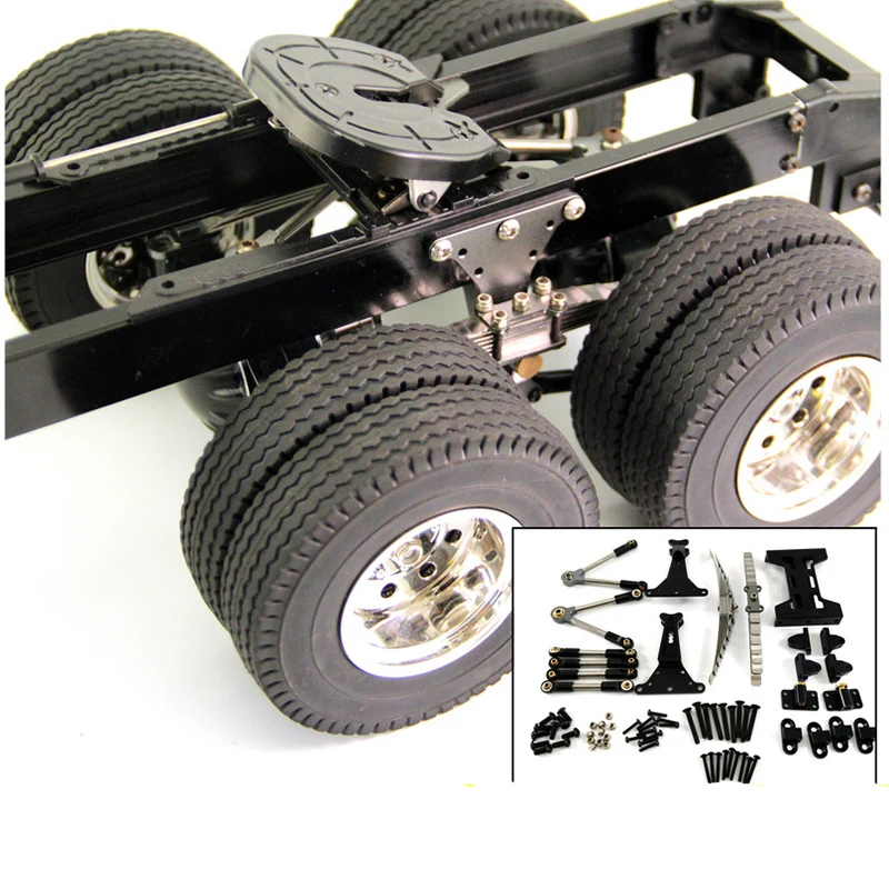 1 комплект 1/14 Tamiya трактор подвеска заднего моста в сборе металлический мост