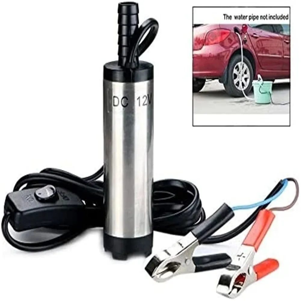 

12V 38mm Electric Fuel Submersible Transfer Pump Water Oil Transfer Refueling Pump For Car Motorbike Outdoor Camping Necessory