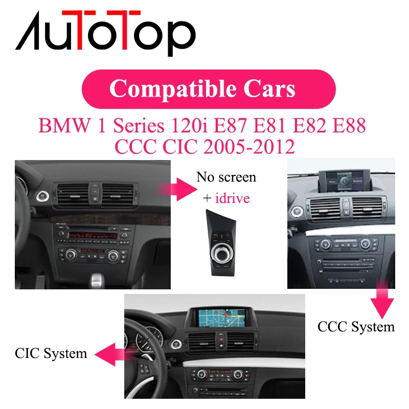 AUTOTOP 4G + 64G 10 25 "Android 0 автомобильный мультимедийный плеер для E87 E81 E82 E88 2004 2012 CIC CCC GPS