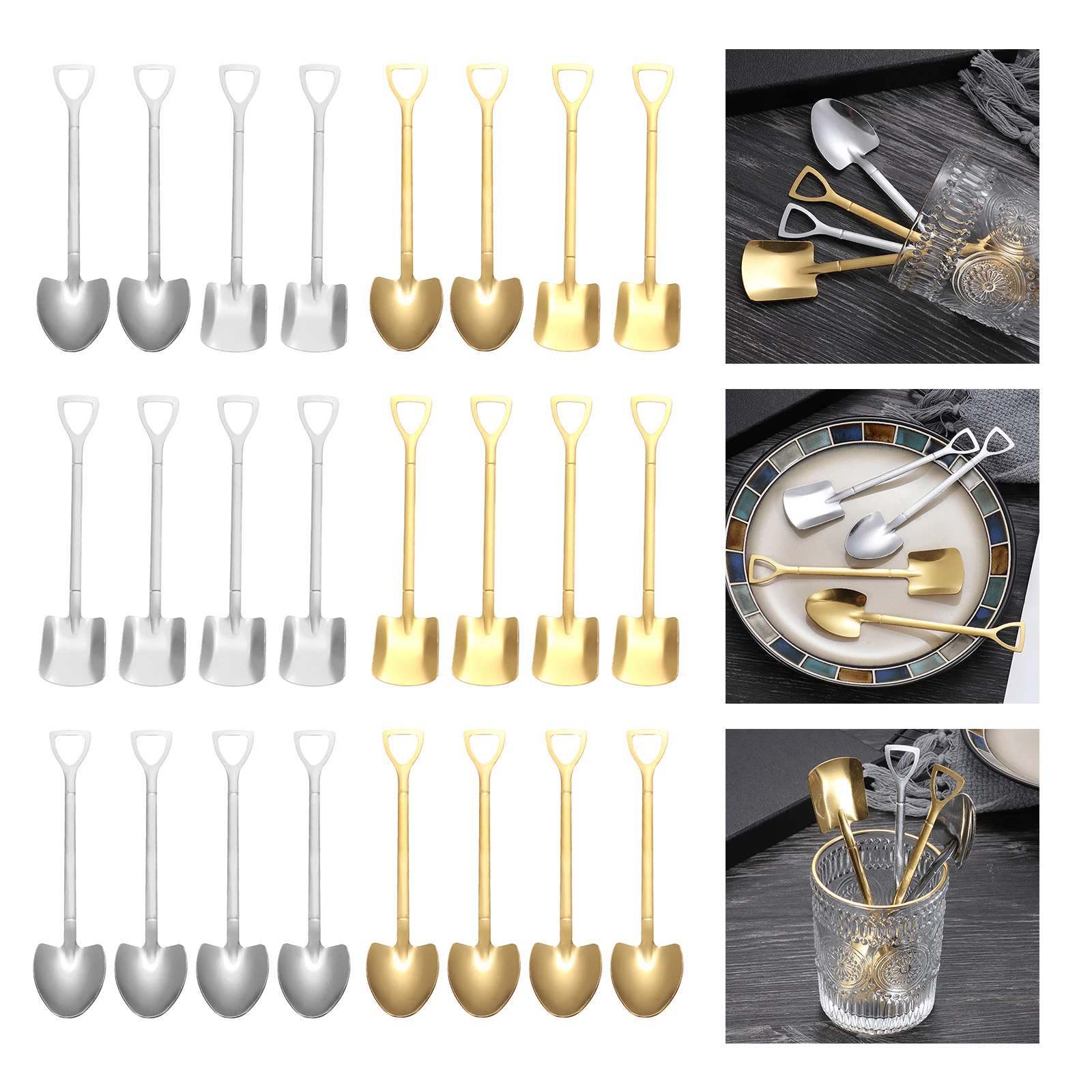 

Искусственная Милая лопатка из нержавеющей стали, десертная медовая ложка