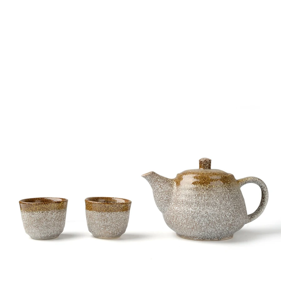 

Hand Made Chinese Tea Pot Ceramic Vintage Side Handle Tea Kettle Color Glaze Stoneware Teteras Turcas Household Products EF50TP