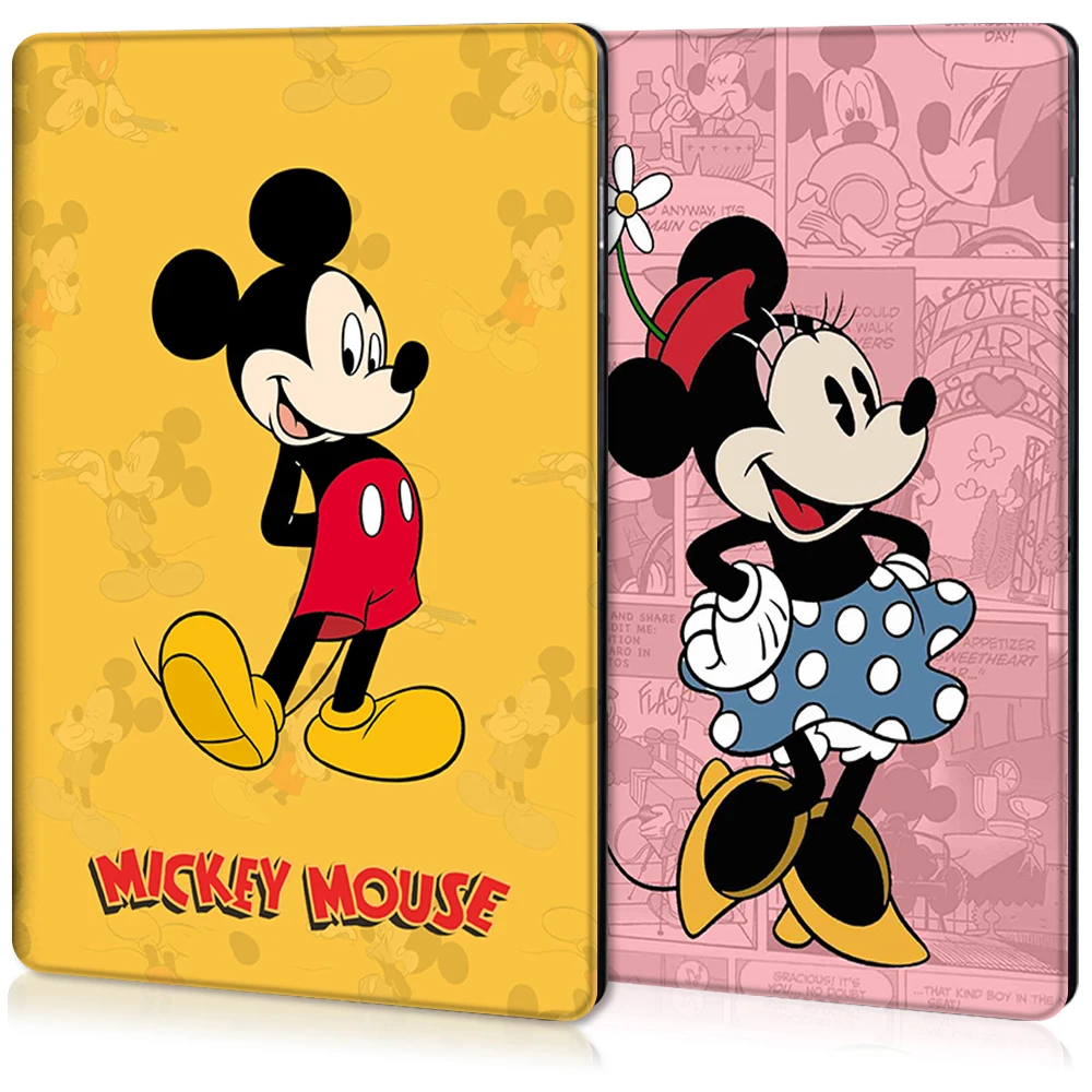 

cartoon Mickey adn Minnie for ipad air 4/3/2/1 cover 6th 7th 8th pro 11 12.9 in case Smart mini 5 with pencil holder stand Shell