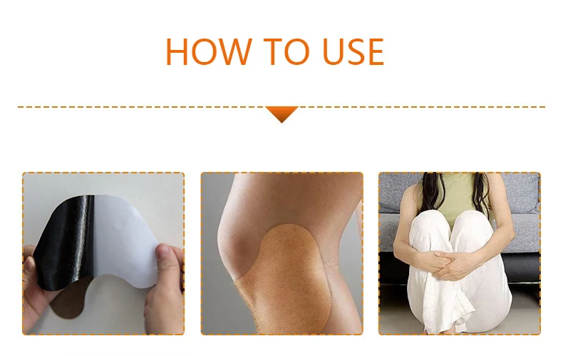 

24pcs/bag Joint Pain Relieving Chinese Herbal Plaster Medical Moxa Knee Patch Muscle Body Rheumatoid Arthritis Pain Relief