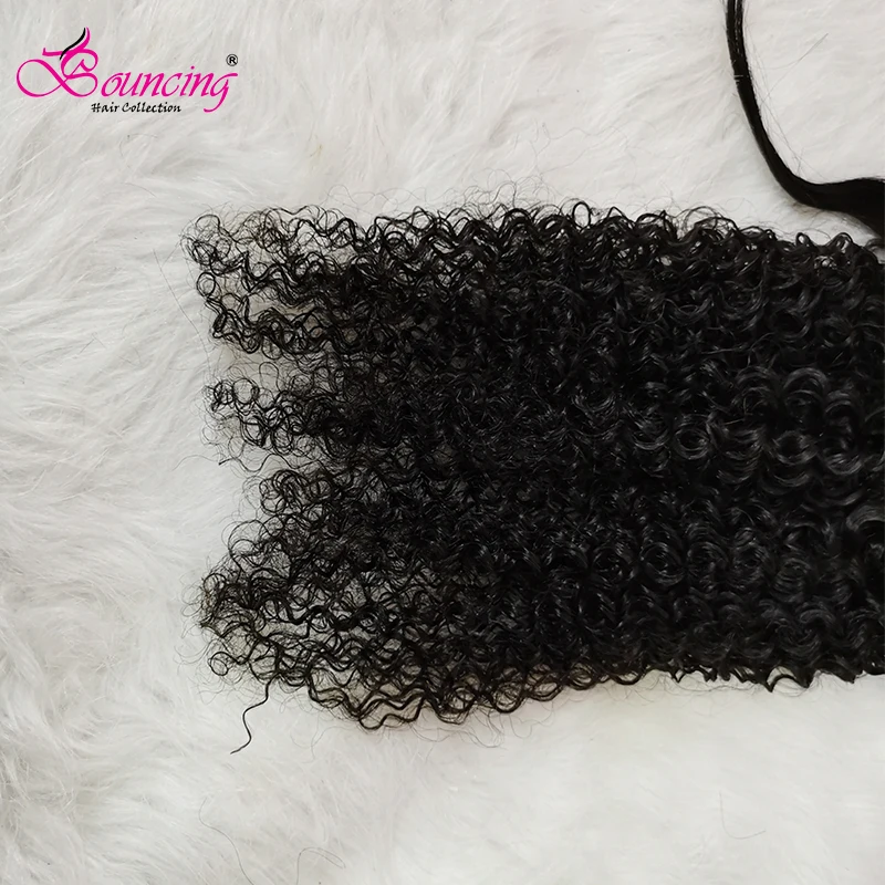 

Bouncing Kinky Curly Ponytail Human Hair Wrap Around Ponytail Clip in Hair 10-28 Inches Brazilian Remy Hair Extension For Woman