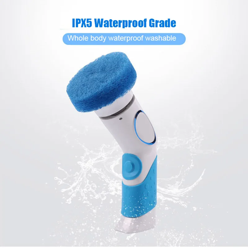 

Kitchen Electric Cleaning Brush Cordless Scrubber Dishes Bathroom Clean K9Store