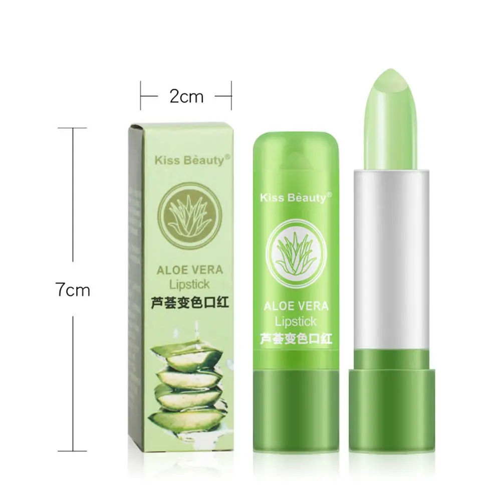 Plant Extracts Aloe Vera Long-lasting moisturizing Lip Anti Aging Balm Color Changing Care Lipstick | Красота и здоровье