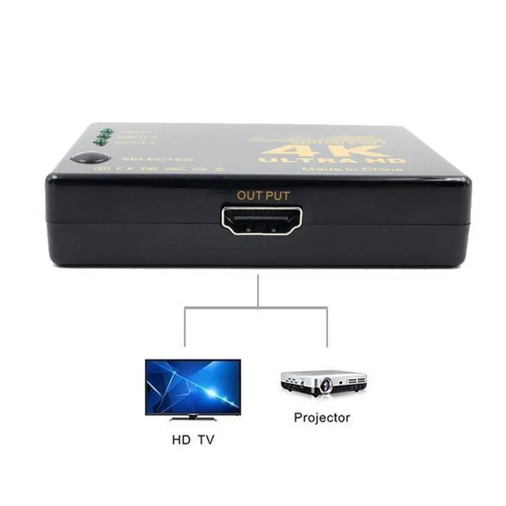 1080P 4K * 2K HDMI-совместимый видеопереключатель сплиттер 3 входа 1 выход порт