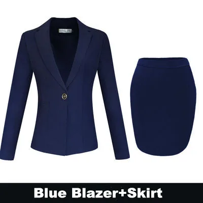 

Autumn Winter Skirt and Top 5XL Big Size Women Career Business Apparel Long Sleeve Jacket Skirt Two Piece Suit Office Clothes