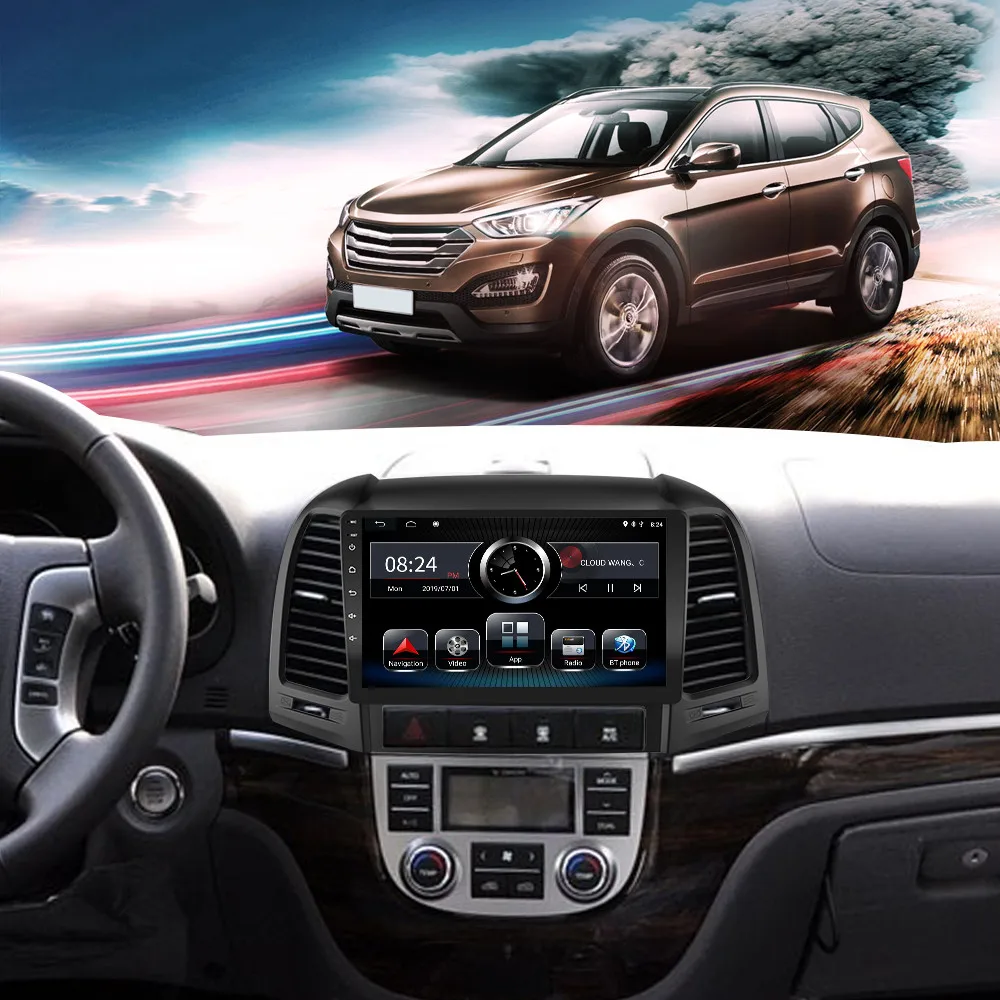 Автомобильный мультимедийный видеоплеер 2 Гб ОЗУ Android для Hyundai Santa Fe 2006 2007 2008 2009 2010