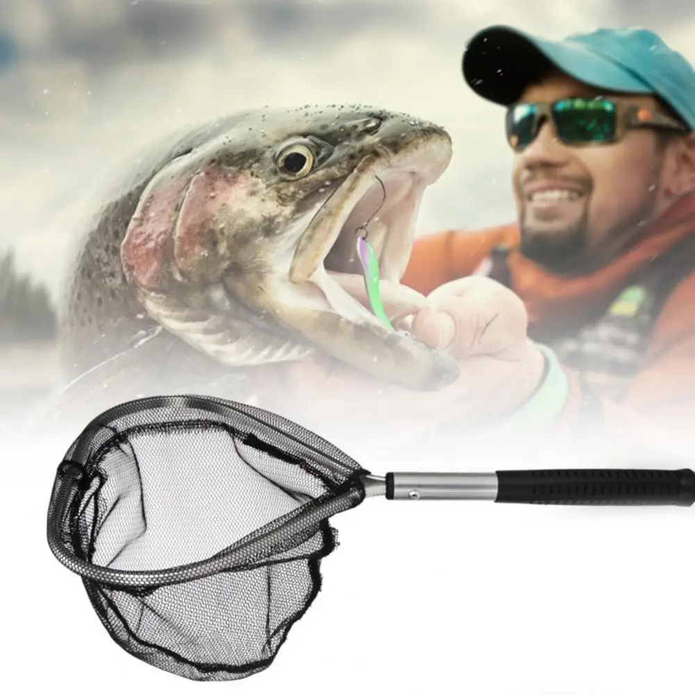 

Landing Net Tear Resistance Widely Use Aluminium Alloy Triangle Nylon Coating Net for Angling Ѭбалка fishing net