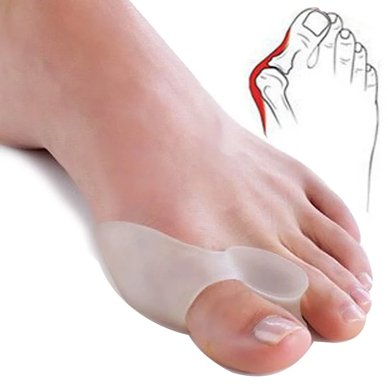 

2Pcs=1Pair Silicone Toes Separator Bunion Bone Ectropion Adjuster Toes Outer Appliance Foot Care Tools Hallux Valgus Corrector