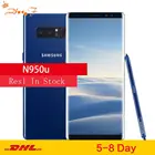 Оригинальный разблокированный сотовый телефон Samsung Galaxy Note8 N950uu1, LTE, Android, Восьмиядерный, 6,3 дюйма, двойная камера 12 МП, 6 ГБ ОЗУ, 64 Гб ПЗУ