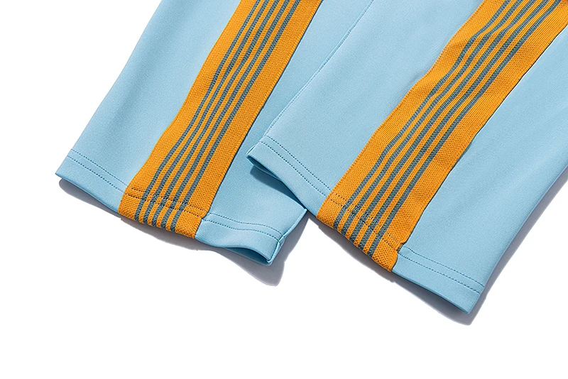 Мужские и женские тренировочные брюки с вышивкой синие оранжевые в виде бабочек