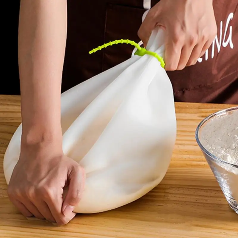 Reusable Cooking Pastry Tools Flour Kneading Bags Bakeware Kitchen Silicone Dough Mixing Bag Cocina Home | Дом и сад