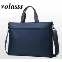 volasss unisex briefcases 14 inches laptop handbag mens portable computer business shoulder bags zipper wear resistant fabric