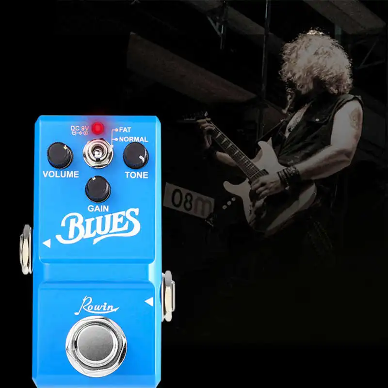 Rowin Guitar Effect Pedal Blues Style Overdrive Box True Bypass Design Aluminum Alloy Housing |