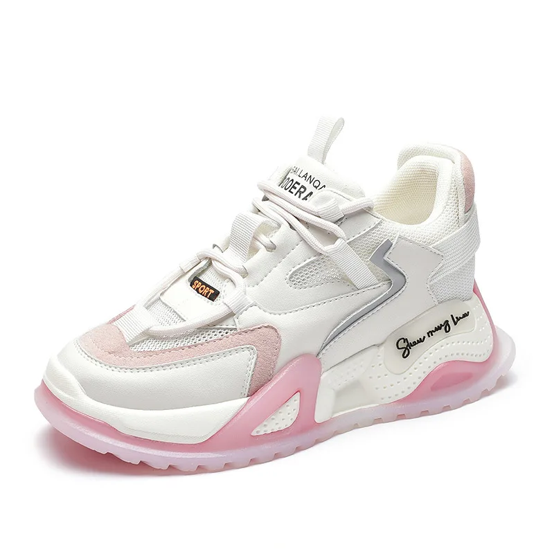 

2021 summer style breathable sports shoes with thick sole and high suction sole