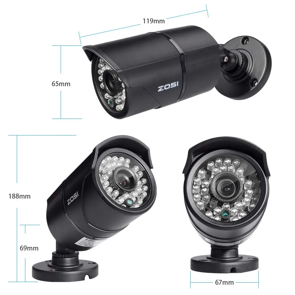 ZOSI 8 канальный 1080P POE CCTV система NVR комплект 4 шт. 2 МП Водонепроницаемая пуля наружная IP камера P2P Onvif безопасности