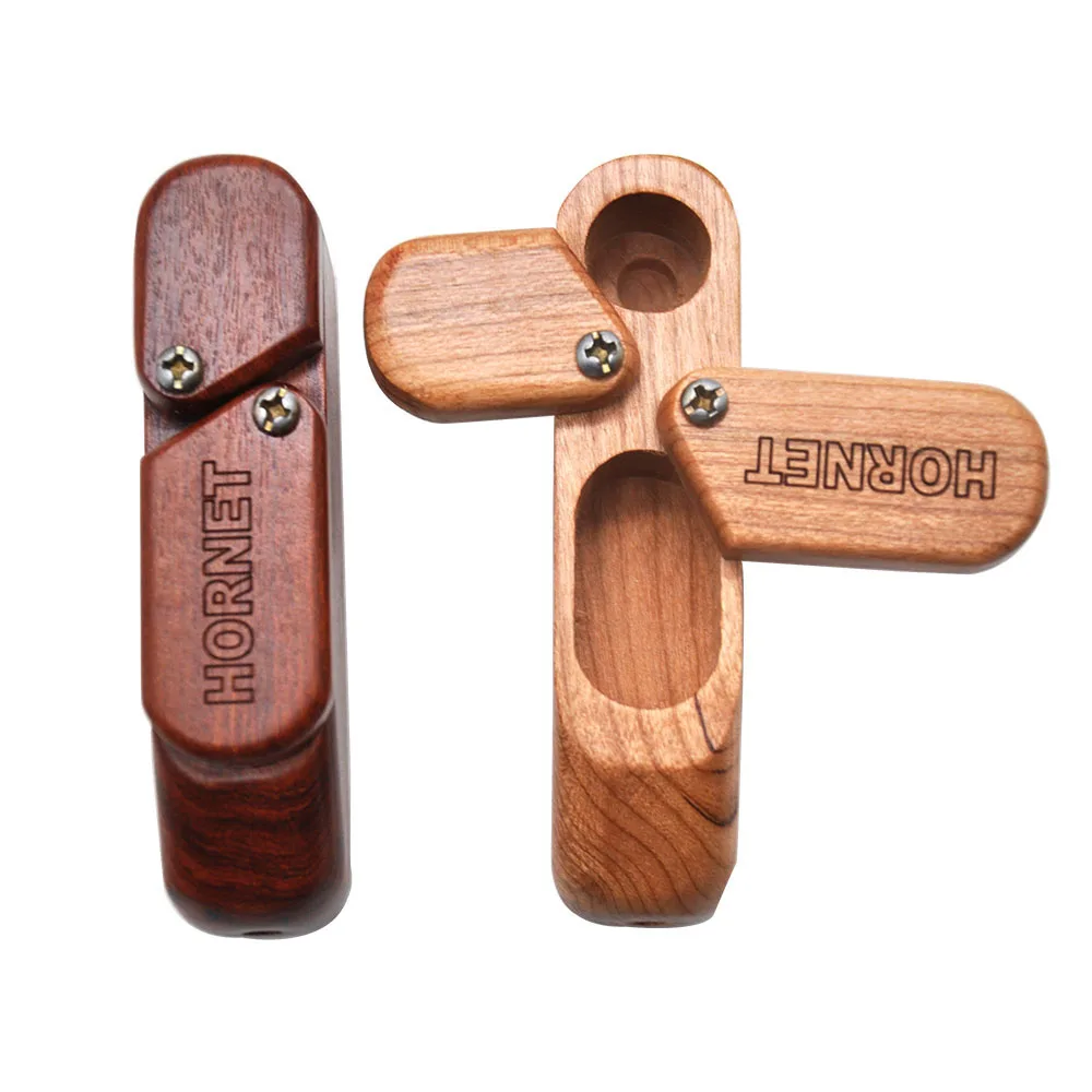 

HORNET Smoke Accessories Wood Smoking Pipe Turning Wooden Pipes Portable Smoke Tobacco Pipas Fumar Hierba With Storage Groove