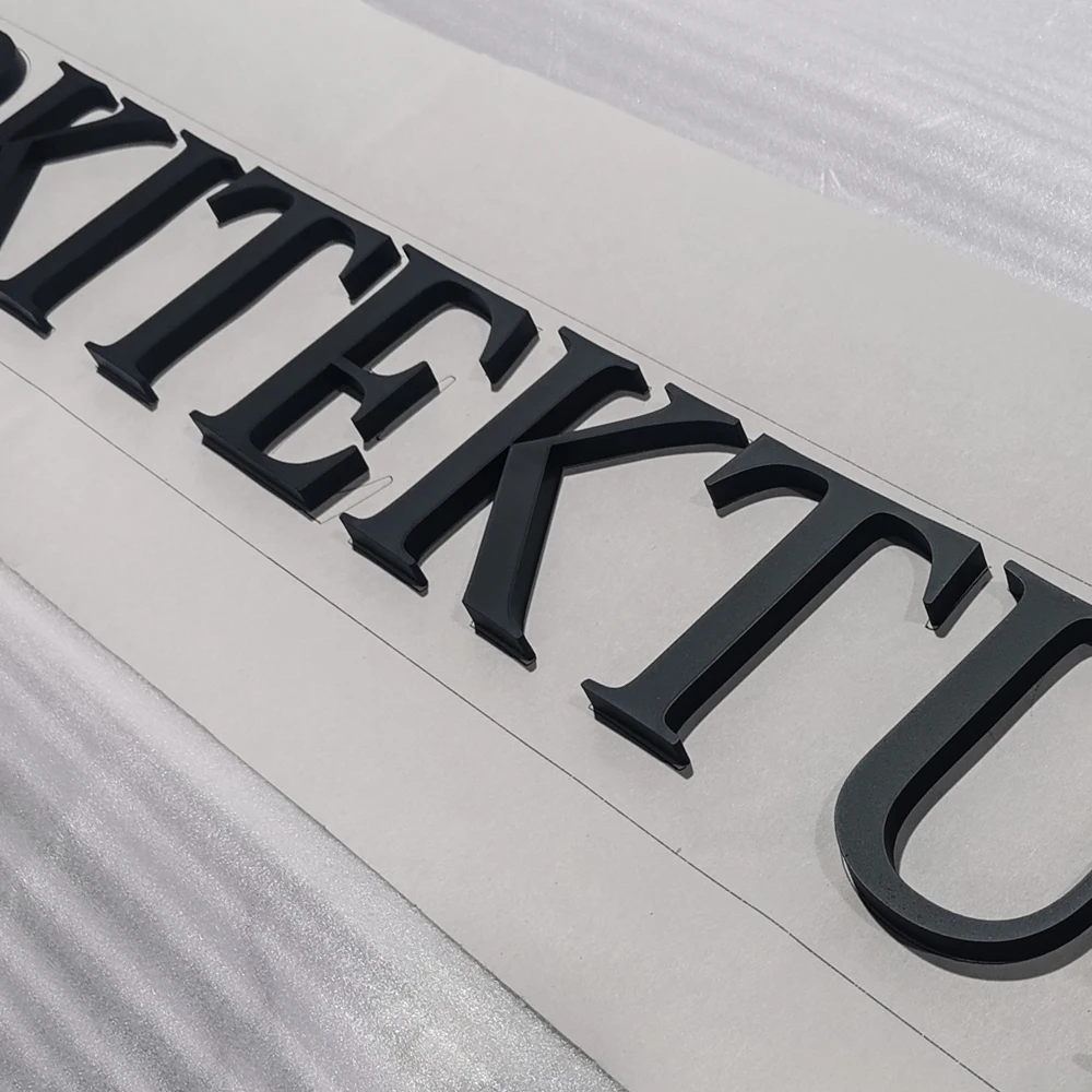 3mm stainless steel flat cut letters with black painting