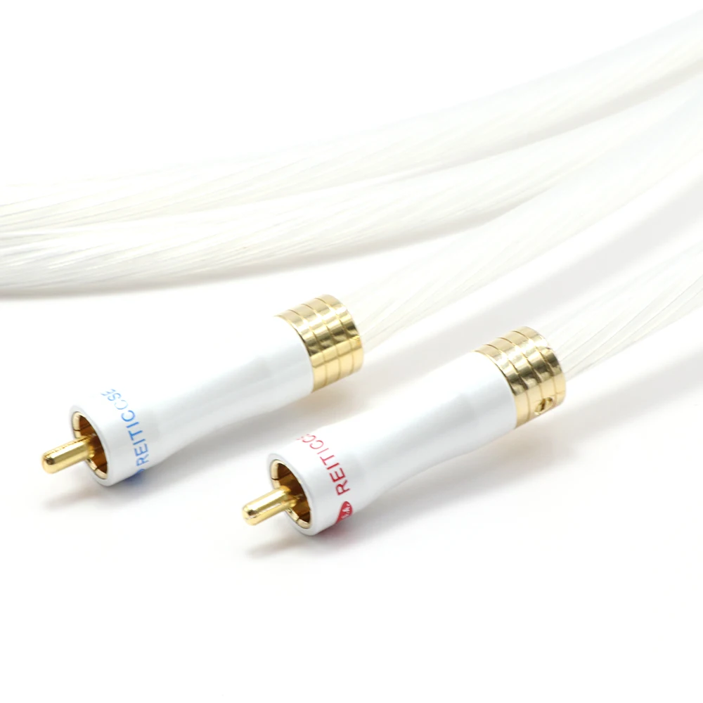 X402 5N OCC посеребренный аудио кабель RCA к с позолоченным разъемом RCA|interconnect cable|red