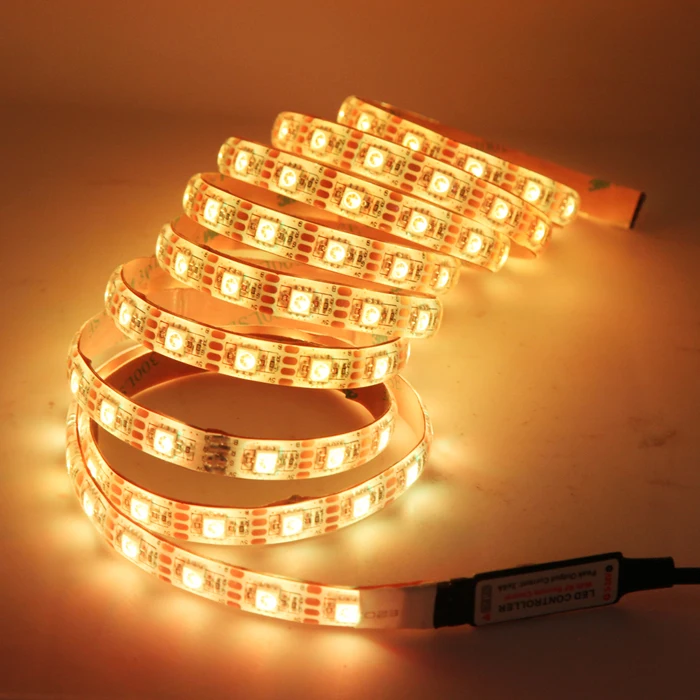 Светодиодный ремень USB зарядное устройство 5V цветная вспышка RGB цвет ТВ фон компьютерный стол пульт дистанционного управления лампа ремень
