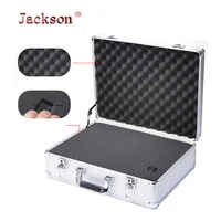 new portable aluminum tool box safety equipment instrument box storage case suitcase impact resistant case with sponge