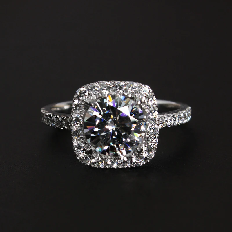 

Dazzling Lady 1ct Diamond Ring 925 sterling silver Jewelry Fine Engagement Wedding band Rings for Women Bridal Party accessory