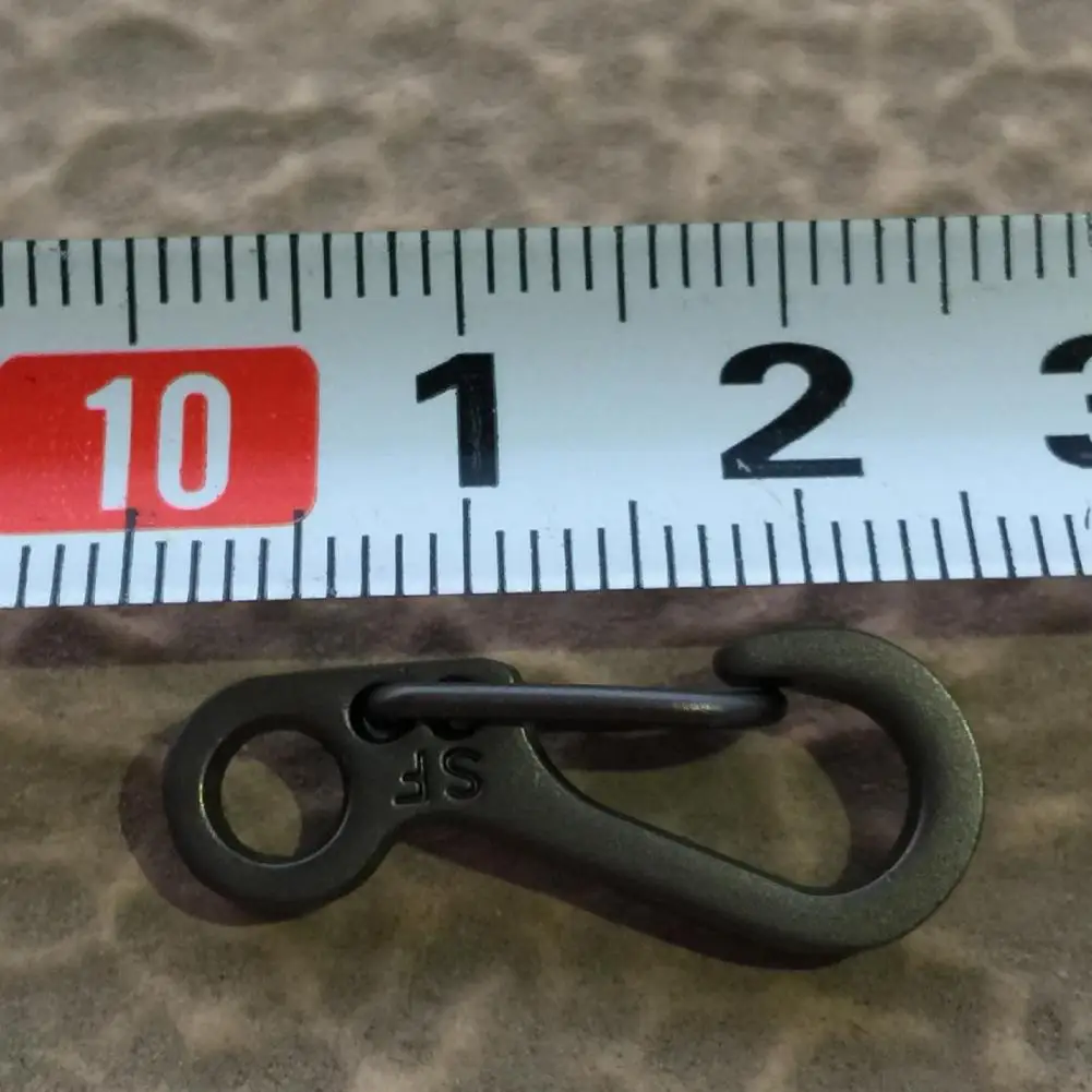 

10Pcs Buckles Sturdy Multi-functional Aluminum Alloy Ring Key Fob with Mini Spring for Outdoor Activities