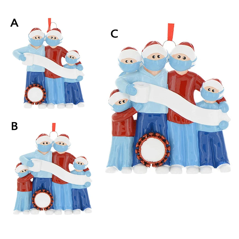 

DIY Family Christmas PVC Pendant Statue Ornament Survival Series