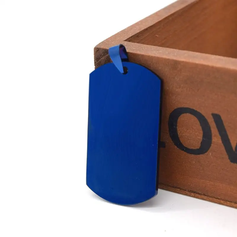 В стиле милитари ID Нержавеющая сталь название незаполненные бирки на ошейник