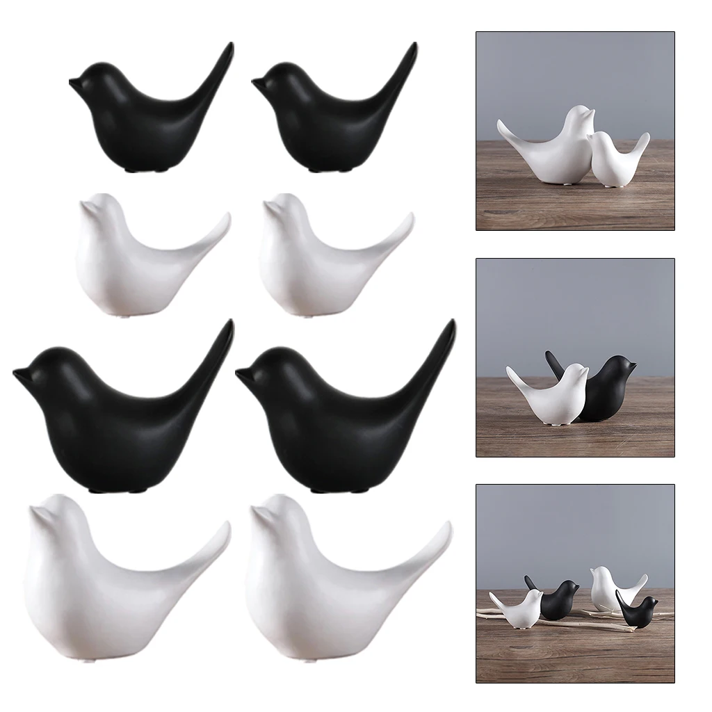 

2 предмета в комплекте Керамика белых голубей Птиц Фигурка минималистский птица декор дома Гостиная Скульптура статуя украшения