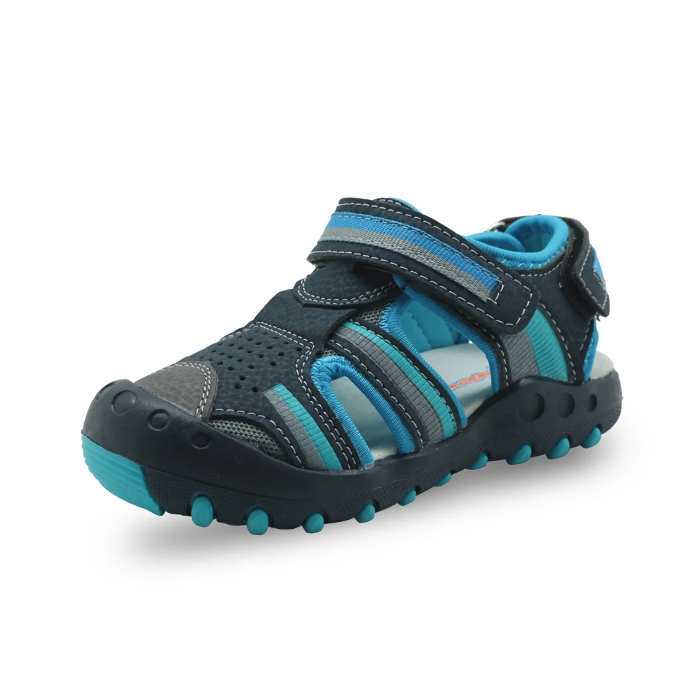 Apakowa/весенне летние сандалии для мальчиков Пляжные с закрытым носком маленьких