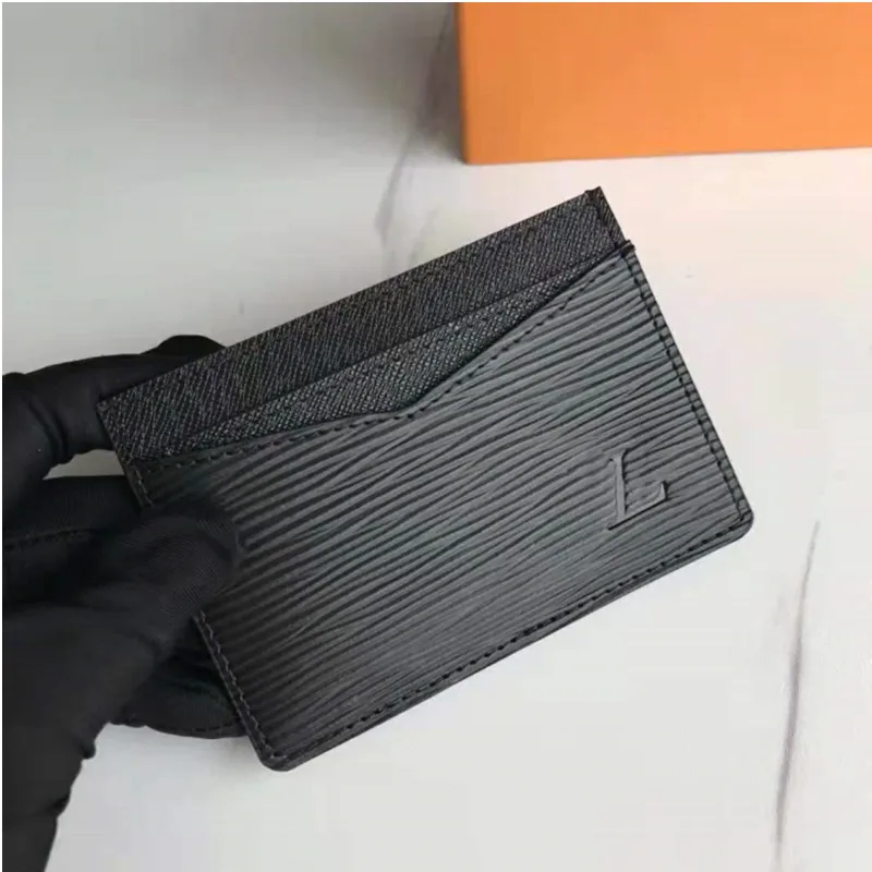 

Luxury Brand Card Holders High Quality Genuine Leather Card Bag Credit Card Holders Wrinkle Pattern L Letter Bag bentoy