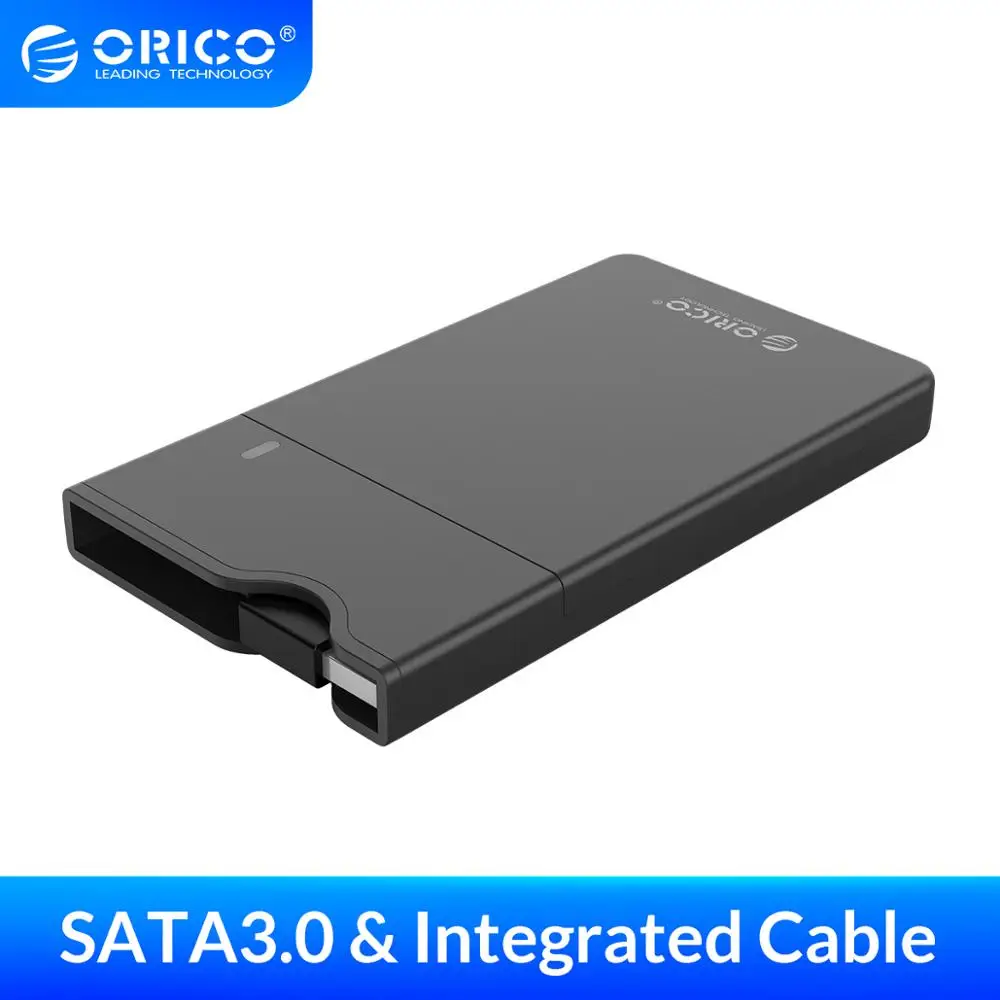 Чехол ORICO для HDD 2 5 дюйма корпус SATA к USB 3 0 со встроенным кабелем передачи данных