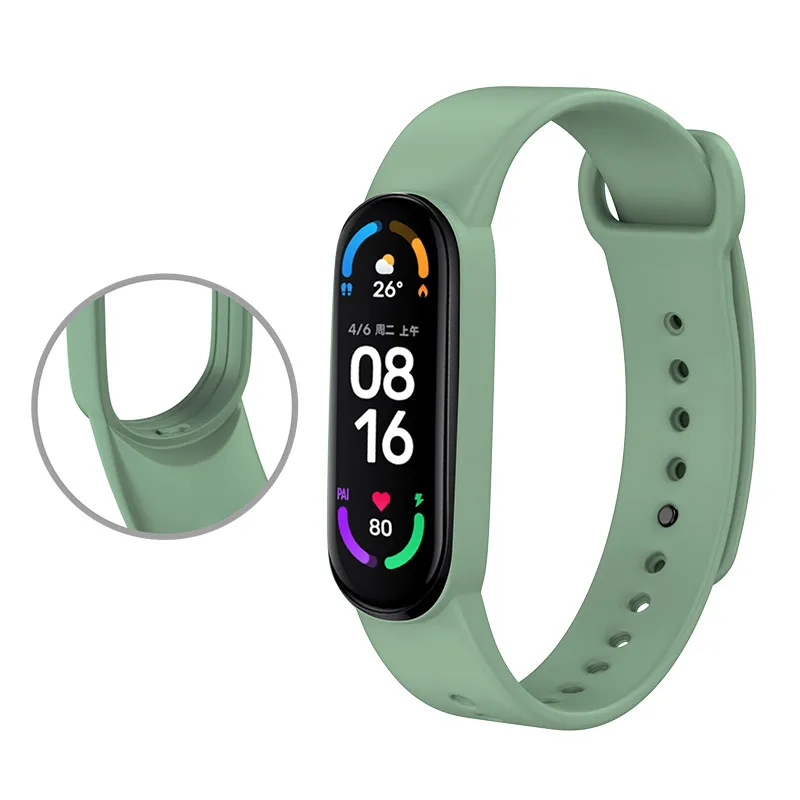 Ремешок 100% подходит только для Xiaomi Mi Band 6 сменный Браслет miband новый силиконовый
